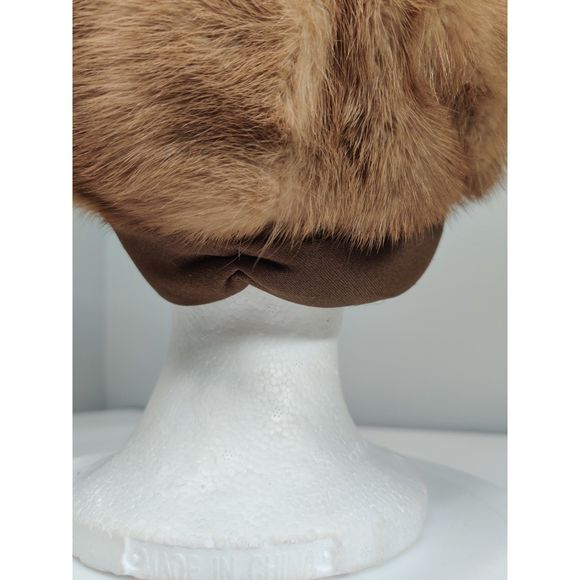 Vintage Mink Beret With Unique Cross Brim Hat from Canada Almost 21\